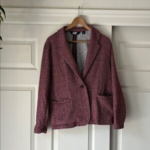 Burgundy herring bone blazer